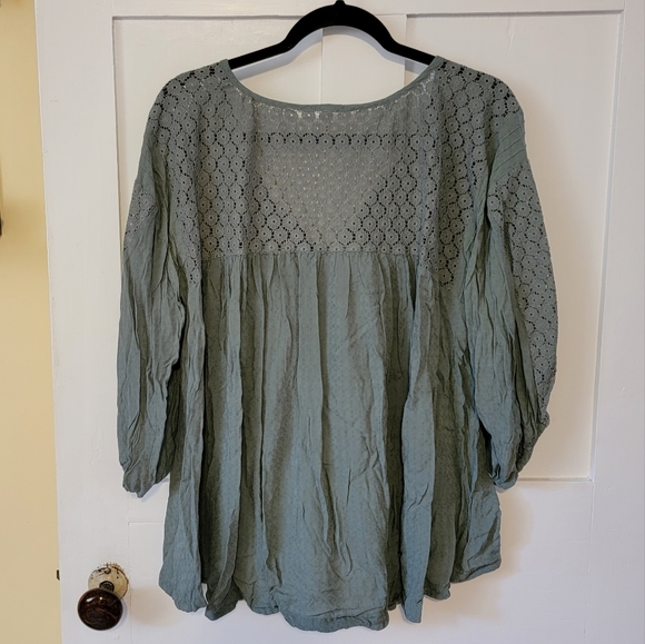Free People Sage Peasant Top - Picture 3 of 9